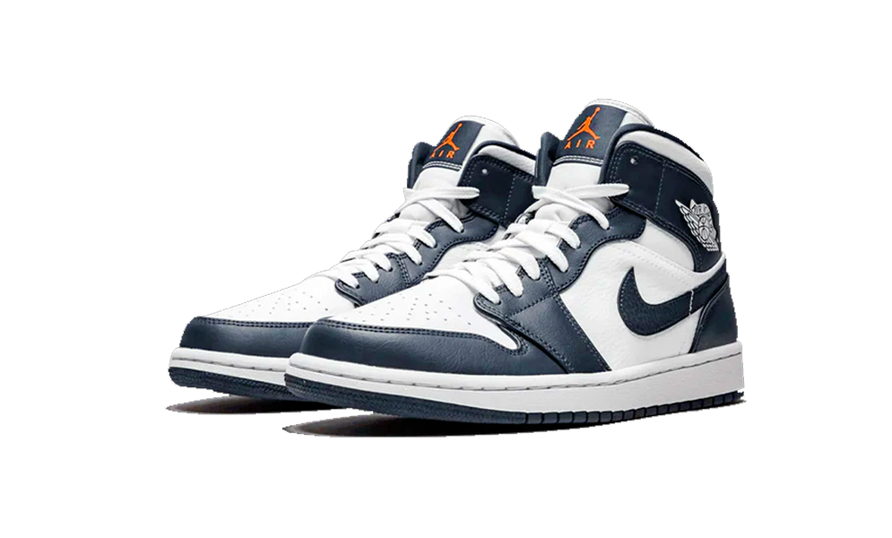 Air Jordan 1 Mid White Metallic Gold Obsidian