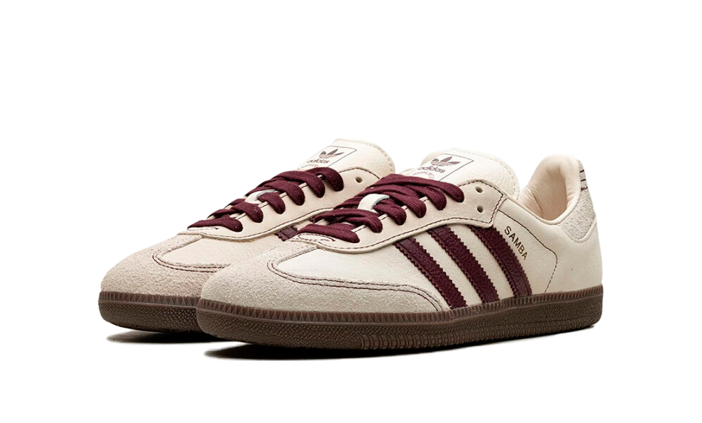 Adidas Samba OG Wonder White Maroon